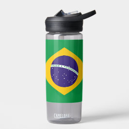 Wasserflasche mit brasilianischer Flagge Trinkflasche