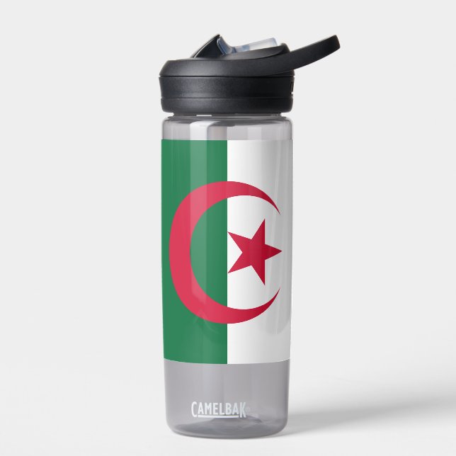 Wasserflasche mit der Flagge Algeriens Trinkflasche (Links)