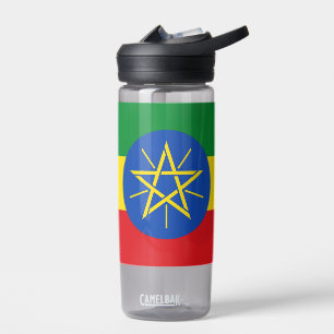 Wasserflasche mit der Flagge Äthiopiens Trinkflasche
