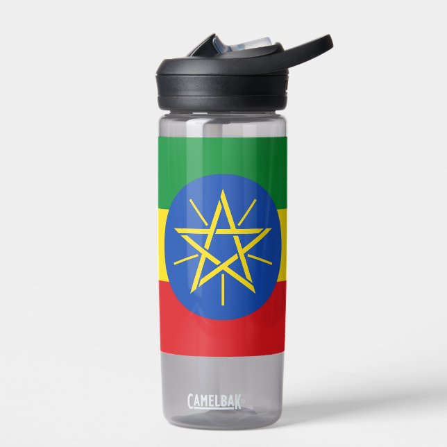 Wasserflasche mit der Flagge Äthiopiens Trinkflasche (Links)