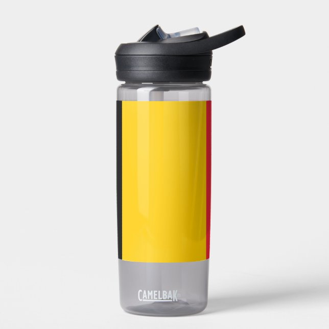 Wasserflasche mit der Flagge Belgiens Trinkflasche (Links)