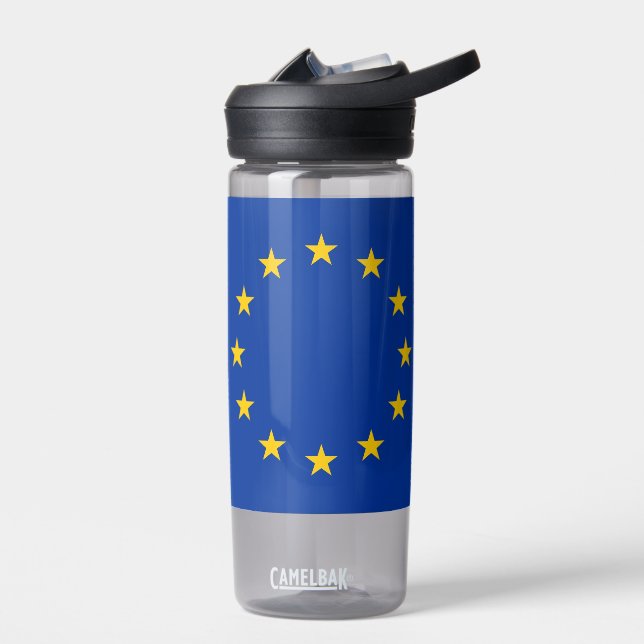 Wasserflasche mit der Flagge der europäischen Gewe Trinkflasche (Links)