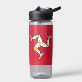 Wasserflasche mit der Flagge der Insel Man, Großbr Trinkflasche
