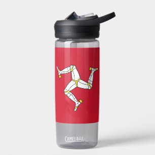 Wasserflasche mit der Flagge der Insel Man, Großbr Trinkflasche