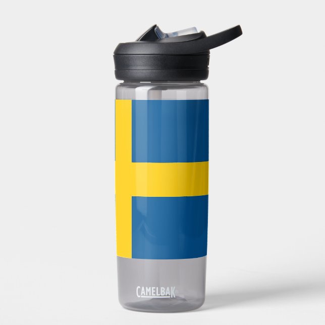 Wasserflasche mit der Flagge Schwedens Trinkflasche (Links)