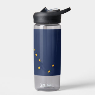 Wasserflasche mit der Flagge von Alaska, USA Trinkflasche