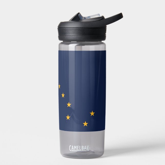 Wasserflasche mit der Flagge von Alaska, USA Trinkflasche (Links)