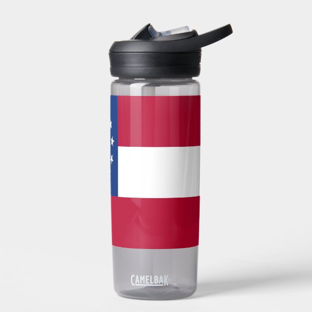 Wasserflasche mit der Flagge von Georgia Staat, US Trinkflasche (Links)