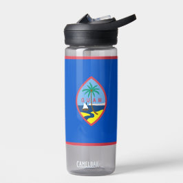 Wasserflasche mit der Flagge von Guam, USA Trinkflasche