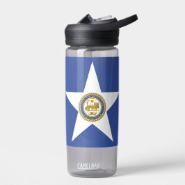 Wasserflasche mit der Flagge von Houston City, USA Trinkflasche