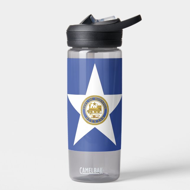 Wasserflasche mit der Flagge von Houston City, USA Trinkflasche (Links)