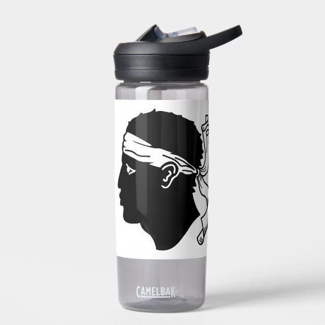 Wasserflasche mit der Flagge von Korsika, Frankrei Trinkflasche (Links)