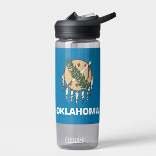 Wasserflasche mit der Flagge von Oklahoma, USA Trinkflasche
