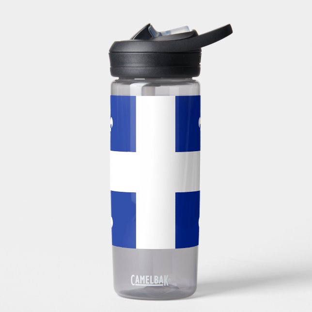 Wasserflasche mit der Flagge von Quebec, Kanada Trinkflasche (Links)