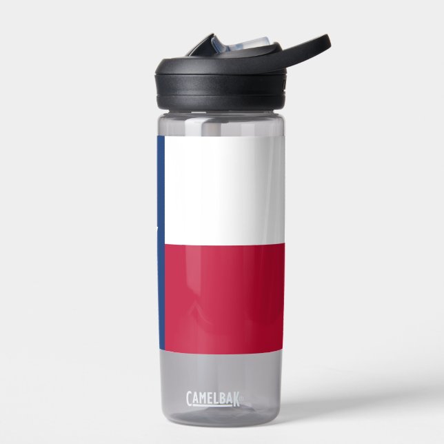Wasserflasche mit der Flagge von Texas Staat, USA Trinkflasche (Links)