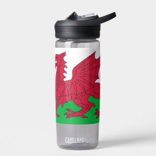 Wasserflasche mit der Flagge von Wales, Vereinigte Trinkflasche