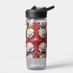 Wasserflasche mit englischer Rose Design Trinkflasche