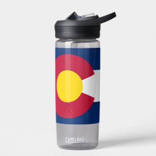 Wasserflasche mit Fahne des Colorado Staat, USA Trinkflasche