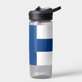Wasserflasche mit finnischer Flagge Trinkflasche