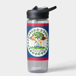 Wasserflasche mit Flagge von Belize Trinkflasche