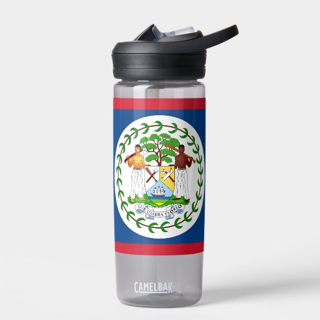 Wasserflasche mit Flagge von Belize Trinkflasche (Links)