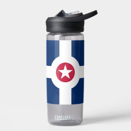 Wasserflasche mit Flagge von Indianapolis, USA Trinkflasche