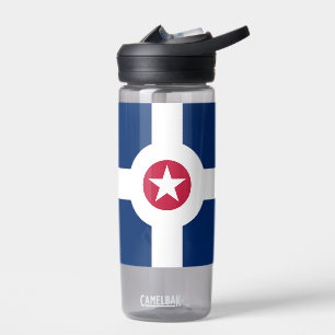 Wasserflasche mit Flagge von Indianapolis, USA Trinkflasche