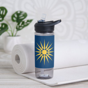 Wasserflasche mit Flagge von Makedonien, Griechenl Trinkflasche