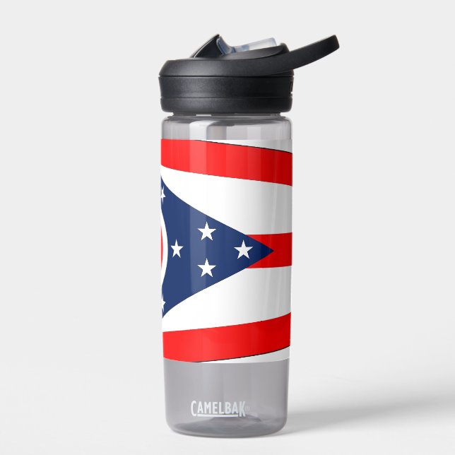 Wasserflasche mit Flagge von Ohio, USA Trinkflasche (Links)