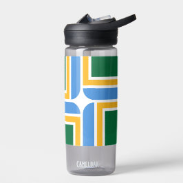 Wasserflasche mit Flagge von Portland City, USA Trinkflasche