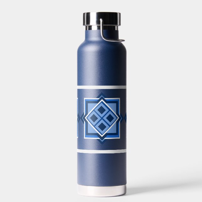 Wasserflasche mit geometrischem Quadrat Trinkflasche (Links)
