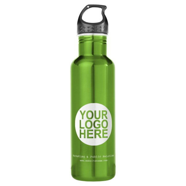 Wasserflasche mit Handle Green 24 oz für das Logo Edelstahlflasche (Vorderseite)