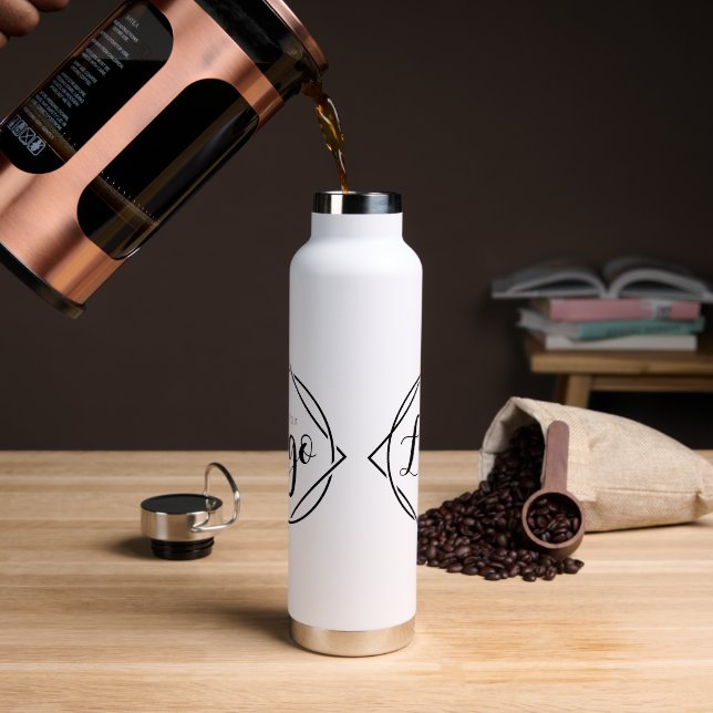 Wasserflasche mit individuellem Firmenlogo | Werbe Trinkflasche (Kaffee)