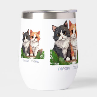 Wasserflasche mit Niedlichen Katzen und Meow
