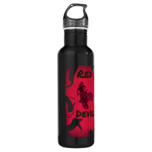 Wasserflasche Roter Teufel Edelstahlflasche