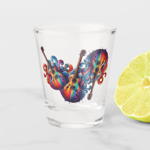 Wasserflasche Schnapsglas