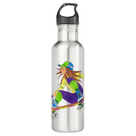 Wasserflasche Skateboard Girl Edelstahlflasche