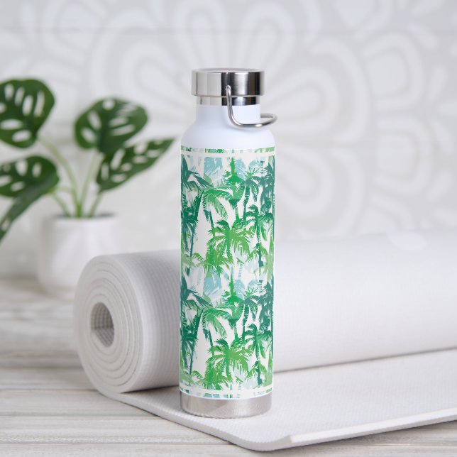Wasserflasche Tropenpalmen Trinkflasche (Yoga)