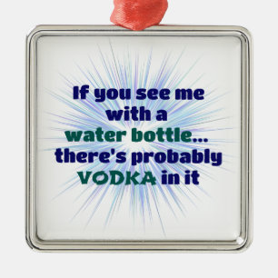 Wasserflasche VODKA Geschenkartikel FUNNY Ornament Aus Metall