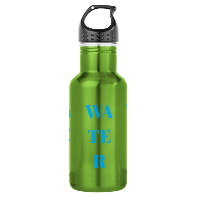 Wasserflasche - WASSER-Gestaltung 2 (Vorderseite)