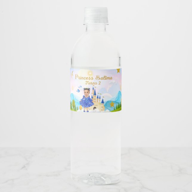 Wasserflasche Wasserflaschenetikett (Vorderseite)