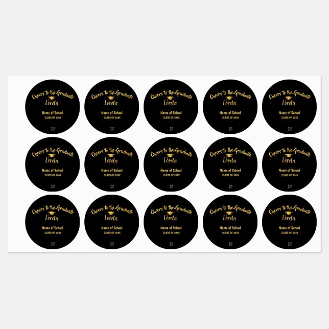 Wasserflaschen-Etikett der Graduierungspartei Etiketten (Blatt)