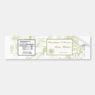 Wasserflaschen-Etikett Grün Gerbera Daisy Blume Li Autoaufkleber