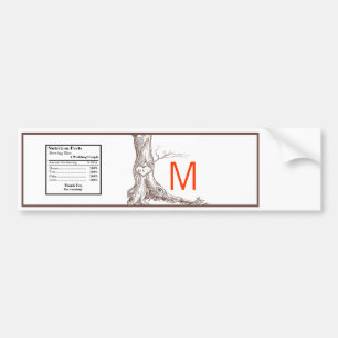 Wasserflaschen - Etikett Herbstbaum erste Carvings Autoaufkleber