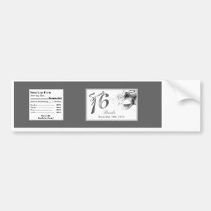 Wasserflaschen-Etikett Sweet 16 Silber Weiße Party Autoaufkleber
