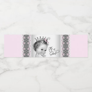 Wasserflaschen-Etiketten für Baby Mädchen in Rosa  Wasserflaschenetikett