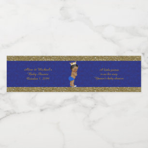 Wasserflaschen-Etiketten, Tony's Babydusche, blau Wasserflaschenetikett