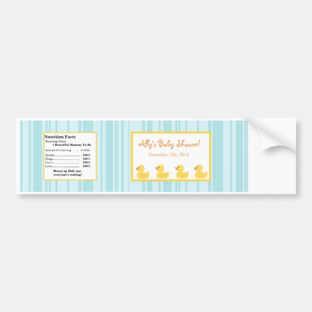 Wasserflaschen Gummi Ducky Blasen Autoaufkleber (Vorne)