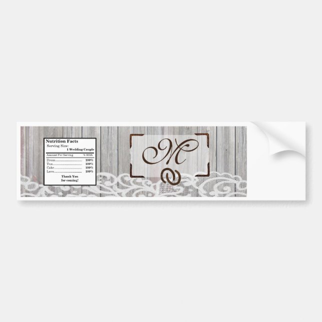 Wasserflaschen-Label-Pferdeschuhe auf Holzspitzen Autoaufkleber (Vorne)