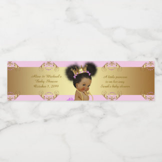 Wasserflaschen Labels, Sarahs Babydusche, rosa Gol Wasserflaschenetikett